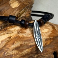 Surfer Leather Chain Surfboard