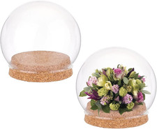 2 Sets Runde Glasglocke, 10 cm