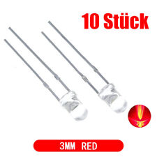 10 Stück LED 3mm KLAR diverse Farben z.B. rot gelb blau kaltweiß warmweiß grün