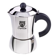 GRÄWE Espressokocher Espressokanne Edelstahl Induktion 4 Tassen Kaffeebereiter 