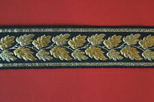 Brokatborte gold schwarz zum Nähen + Basteln 1m x ca.3cm wie neu mehr verfügbar