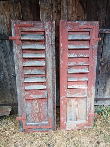 Paar fensterladen holz - -,