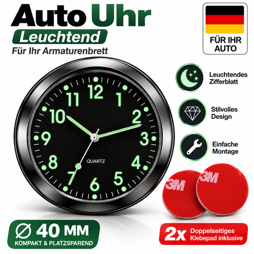 Auto uhr leuchtend - auto, kfz