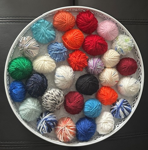 Wollreste zum basteln - basteln, stricken
