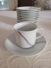 Rörstrand Rainbow Porzellan,  12 Tassen mit Untertassen