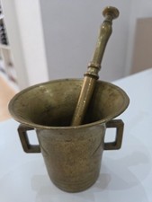 Alter Messing Mörser mit Stößel