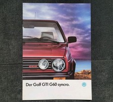 VW Golf GTI G60 syncro 19E II Prospekt/brochure/folleto/opuscolo/broszura 1990
