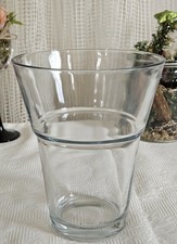 Ikea Hagberg Rosen Vase  Blumenvase Tulpenvase klar Glas 18 cm Deko