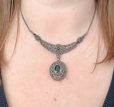 Großes Art Deco Collier 925