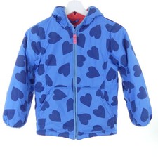 MINI BODEN Jacke Jacket Blau Herzen Kapuze Kids Gr. 7 - 8 Y 122 128