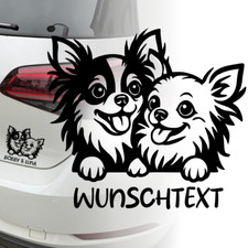 Chihuahua Aufkleber Paar Hunde