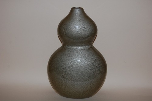 Vase metallic grau grün - vase,