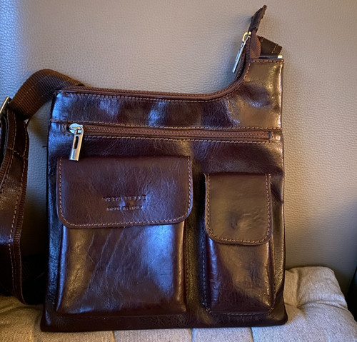 Echt leder crossbody - -,