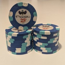 25 Paulson Pharaoh's Club Casino Poker Chips 25¢ Blau