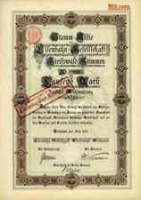 Eisenbahn Gesellschaft Greifswald Grimmen 1896 Tribsees Vorpommern Gründeraktie