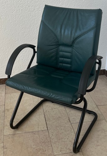 Schwingstuhl leder grün - leder,