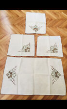 9-Teilig Deckchen Set Tisch Kommode Anrichte Sideboard Decke Blumenmuster creme