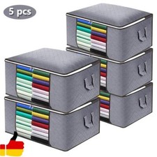 5x 90 L Aufbewahrungstasche Aufbewahrungsbox Deckel Kleideraufbewahrung Faltbare