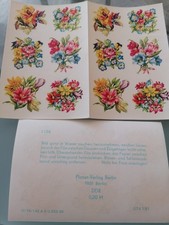 Ostalgie DDR 1986 Abziehbild Schiebebild Blumen Motiv 1128 Planet Versand Berlin