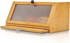 YOUDENOVA Brotkasten mit Schneidebrett, Bambus Aufbewahrungsbox, Holz Brotkorb