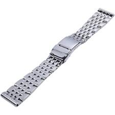 20 22 24 mm Edelstahl Uhrenarmband Armband für Breitling poliert glänzend Silber