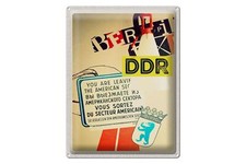 Blechschild Reise 30x40cm DDR