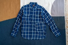 Woolrich Woolen Mills Daiki Suzuki Flannel Plaid Work Shirt Made In USA M