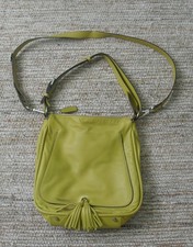 Abro Tasche Umhängetasche Shopper Grün Gelb Senfgrün Leder