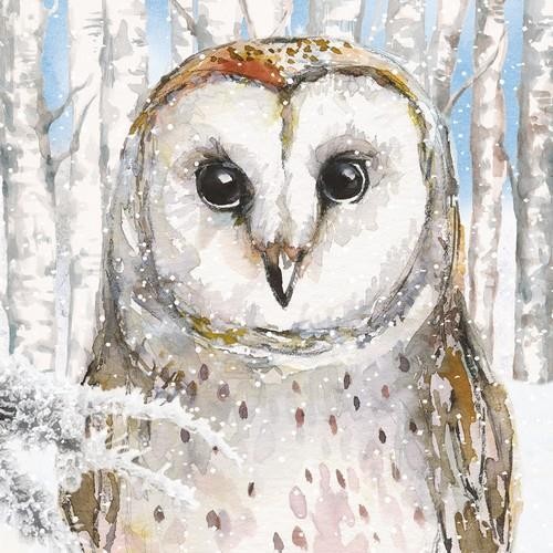 Servietten winter emma eule - winter,