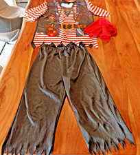 Kinder Piraten Kostum, 4-6 Jahre , Rot/Schwarz, 3 teilig