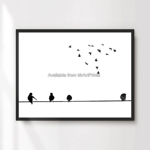 Vögel silhouette schwarz - silhouette,
