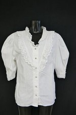 Gr.48 Trachtenbluse weiß