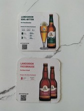 2 Bierdeckel Landskron Görlitz Fassbrause Edel-Bitter 