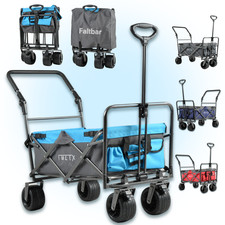 Bollerwagen faltbar mit Gurt IMLEX IM-4275 Handwagen klappbar mit Schiebegriff