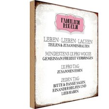 Holzschild 30x20 cm Familien