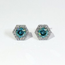 Karat blau behandelt diamant - 3,