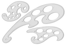 Set Von 3 Französisch Kurven