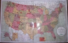 USA- Landkarte von 1892-
