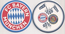 Paulaner, München - Bierdeckel "FC Bayern München - Paulanergarten Säbener Str."