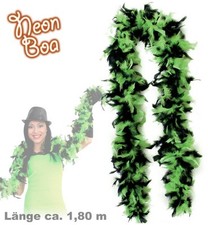 Federboa neon schwarz/grün