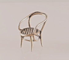 Silberfigur Miniatur Stuhl Silber 800 Möbel Puppenmöbel Christmas Charm Sitz