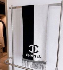Chanel Kaschmir Schal  Schwarz