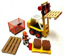 Playmobil * 3506 * Gabelstapler / Kleinstapler * mit Paletten Kisten Gitterbox