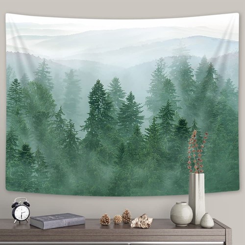 Morgennebel wald natur poster - wald,