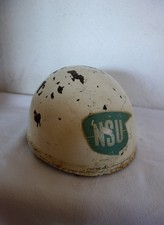 Alter RÖMER Halbschale Motorrad Mofa weiße Maus Helm NSU Jethelm Oltimer 50er  