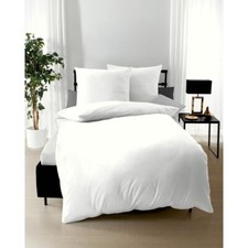 Kaeppel Mako Satin Bettwäsche Uni weiß 155 x 220 cm + 1x 80 x 80 cm