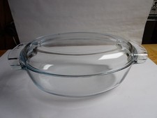 Pyrex Glasbräter oval mit Deckel Auflaufform