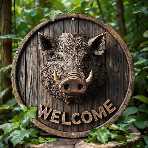 Blechschild rund welcome - blechschild,