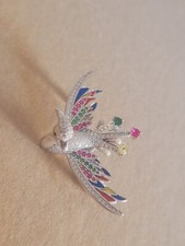 Feines Brosche Vogel 925