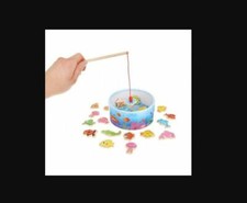 Angelspiel Holzspiel Angelmagnet Angelruten Puzzle für Kinder Spielzeug Retro